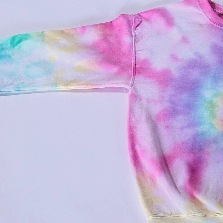 Sugar Spill - Vendita all'ingrosso Felpa - Donna - Felpa a girocollo Taffy Tie-Dye rosa scuro e viola3