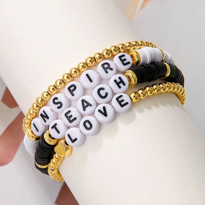 Purple Myrtle - Wholesale Jewelry Set - Teacher Inspired Stackable Bracelets for Teachers/ Educators1