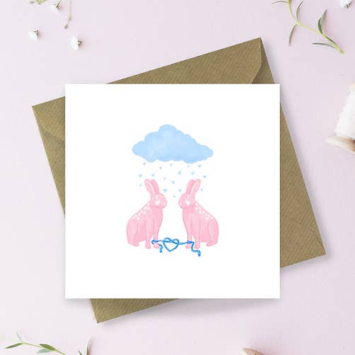 Carte de vœux de mariage Pluie d'amour pour la vente par Sayers Studio