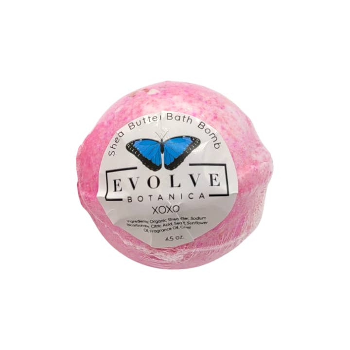 Evolve Botanica - Vente Bombe de bain/poudre effervescente pour le bain - Bombe de bain naturelle Wholesale Berry - XOXO - Cadeaux pour la Saint-Valentin
