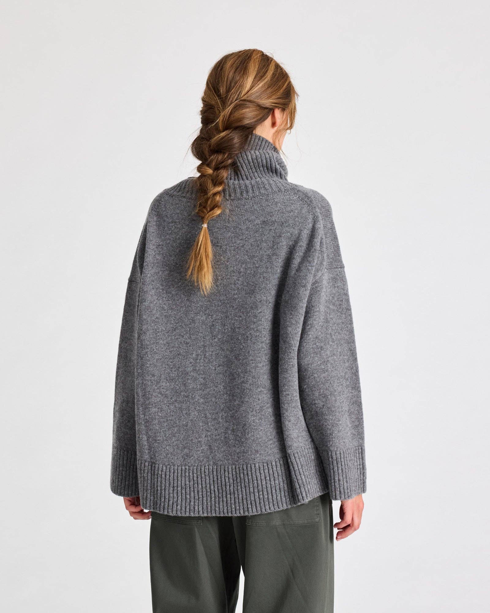 gai-lisva - Wholesale Knit Sweater - Women's - Vita Lambswool Jumper - Grafitti Grey Melangé2
