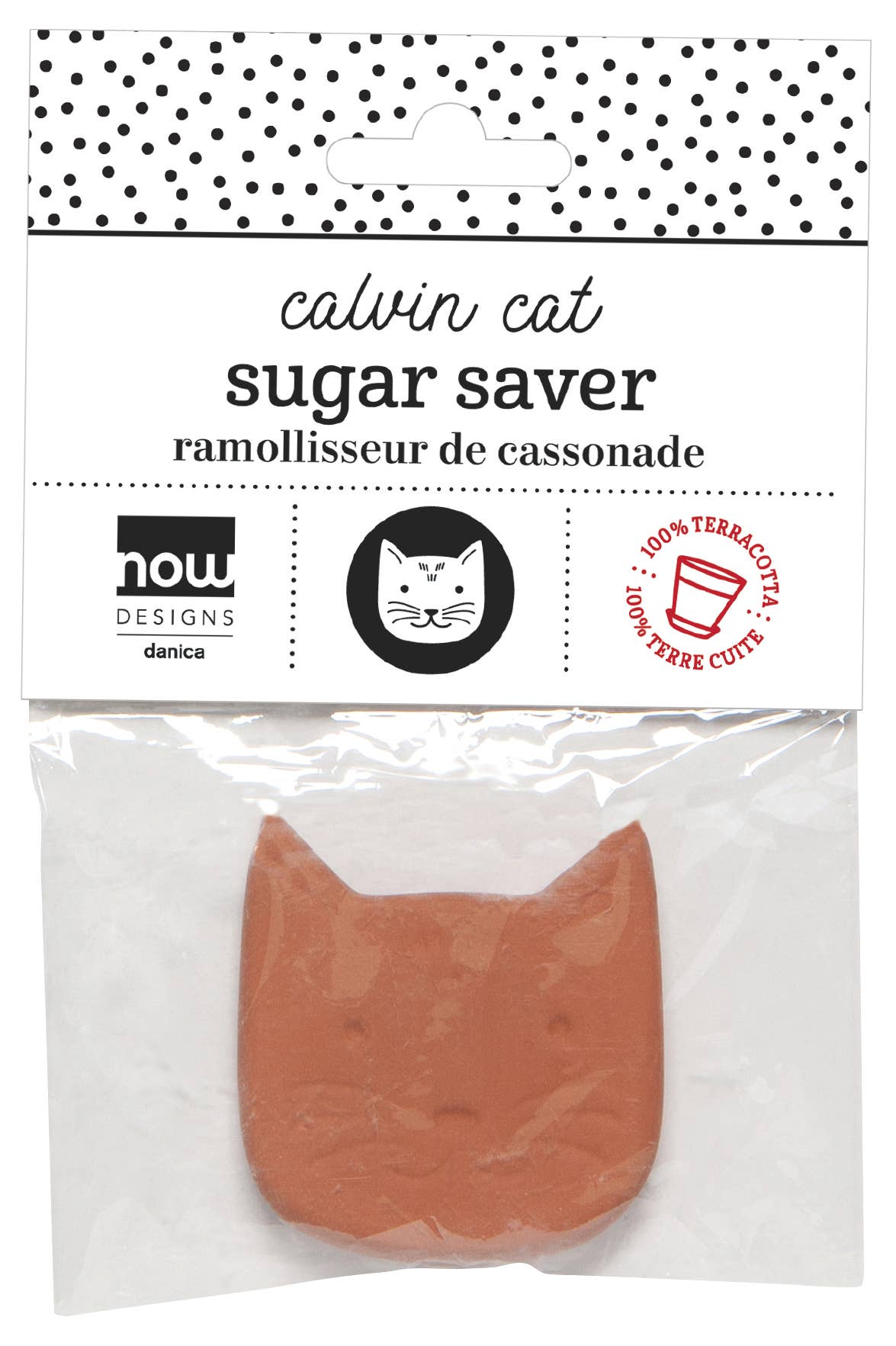 Now Designs by Danica - Wholesale Kitchen Tool/Gadget - Calvin Cat Terracotta Sugar Saver3
