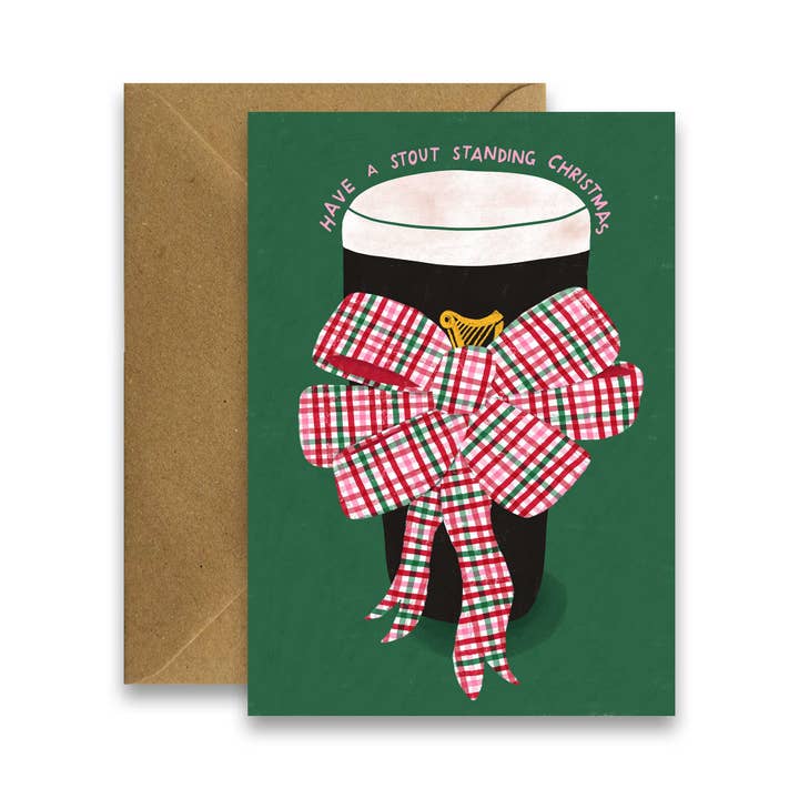 Stout-Standing Weihnachten - Irische Guinness-Karte für den Großhandel von By Claire Schorman