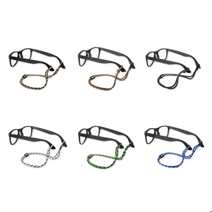 Carson - Wholesale Sunglasses/Eyeglasses Strap - Unisex - Paracord Eyewear Retainer, Assorted Pack with Braided Design1