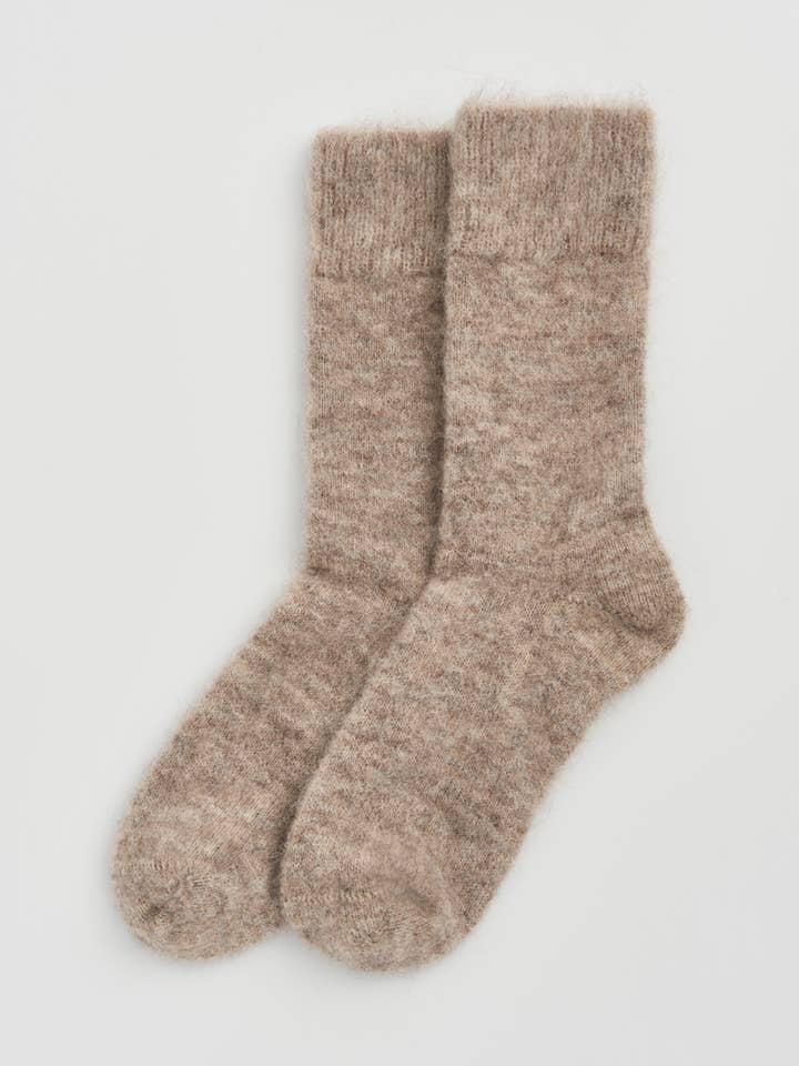 Hare Grey Ultra Soft Alpaca Bed Socks for wholesale by Pairs Socks