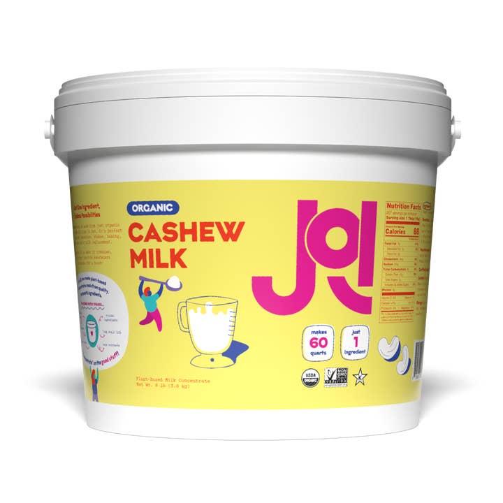 Organic Cashew Milk Base, 8 lb (Wholesale bulk) for wholesale by JOI