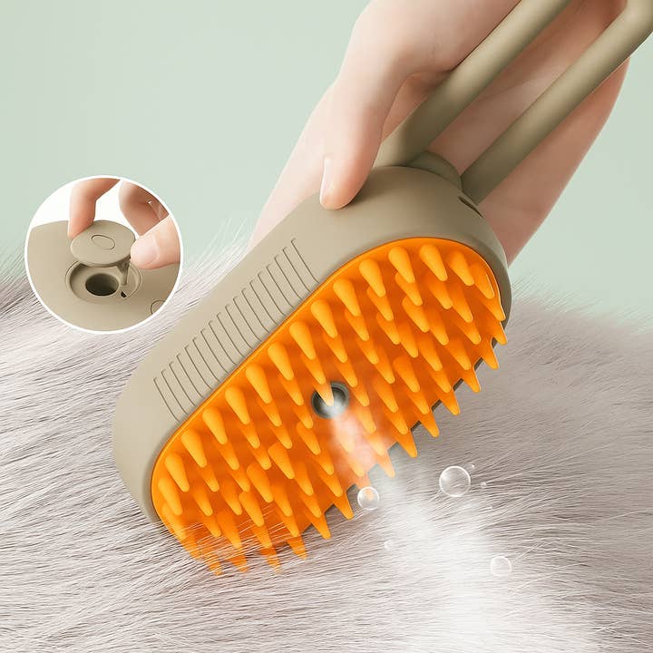 Pet Wiz - Wholesale Pet grooming aid – Dog - 3-in-1 Rechargeable Cat & Dog Steam Grooming Brush4