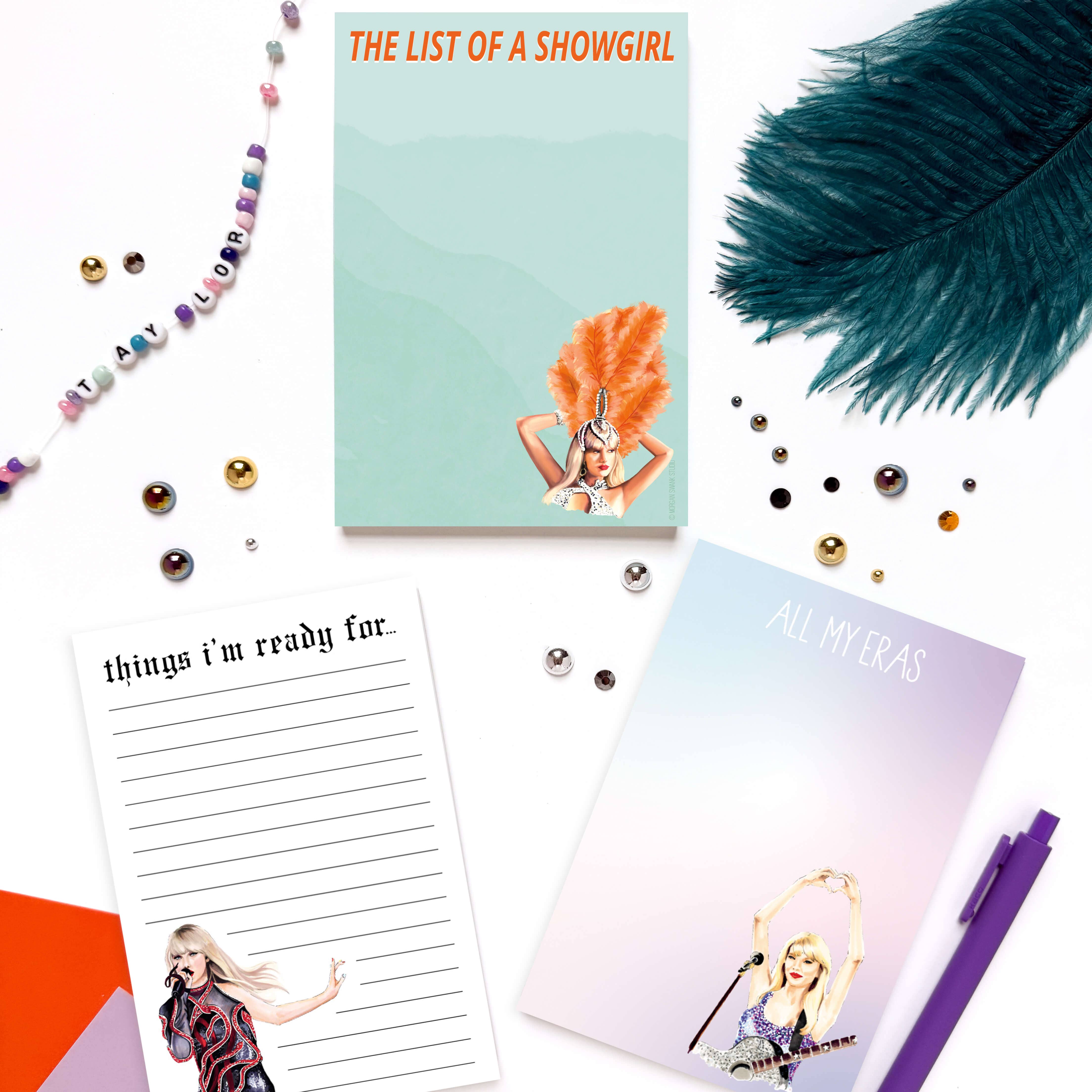 Morgan Swank Studio - Wholesale Notepad - Taylor Showgirl | Pop Culture Notepad2