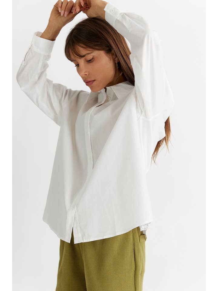 MOD REF - Wholesale Button Down Shirt - Women's - The Ema Top | Collared Button-Down Top34