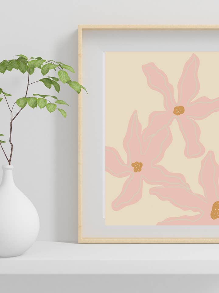 Boho Flowers Print for wholesale by Sierra Rehrer Designs