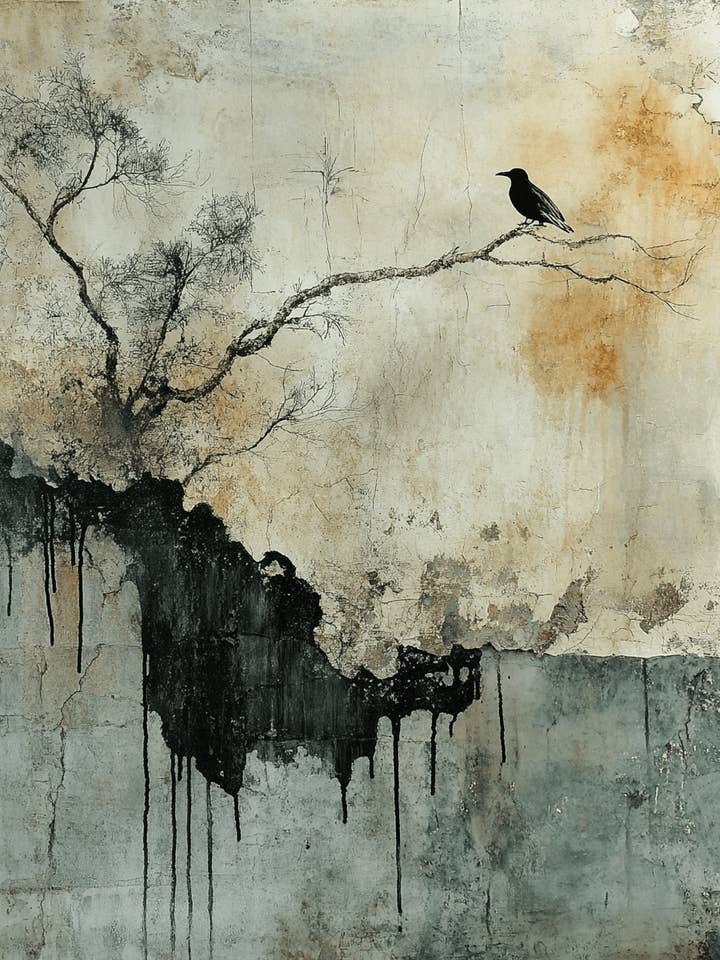 Wabi-Sabi Bird - Zen Art for Meditation Home Decor Wall Art Prints – 8″x10″ Artwork – 11″x14″ Matte for wholesale by Mowbi