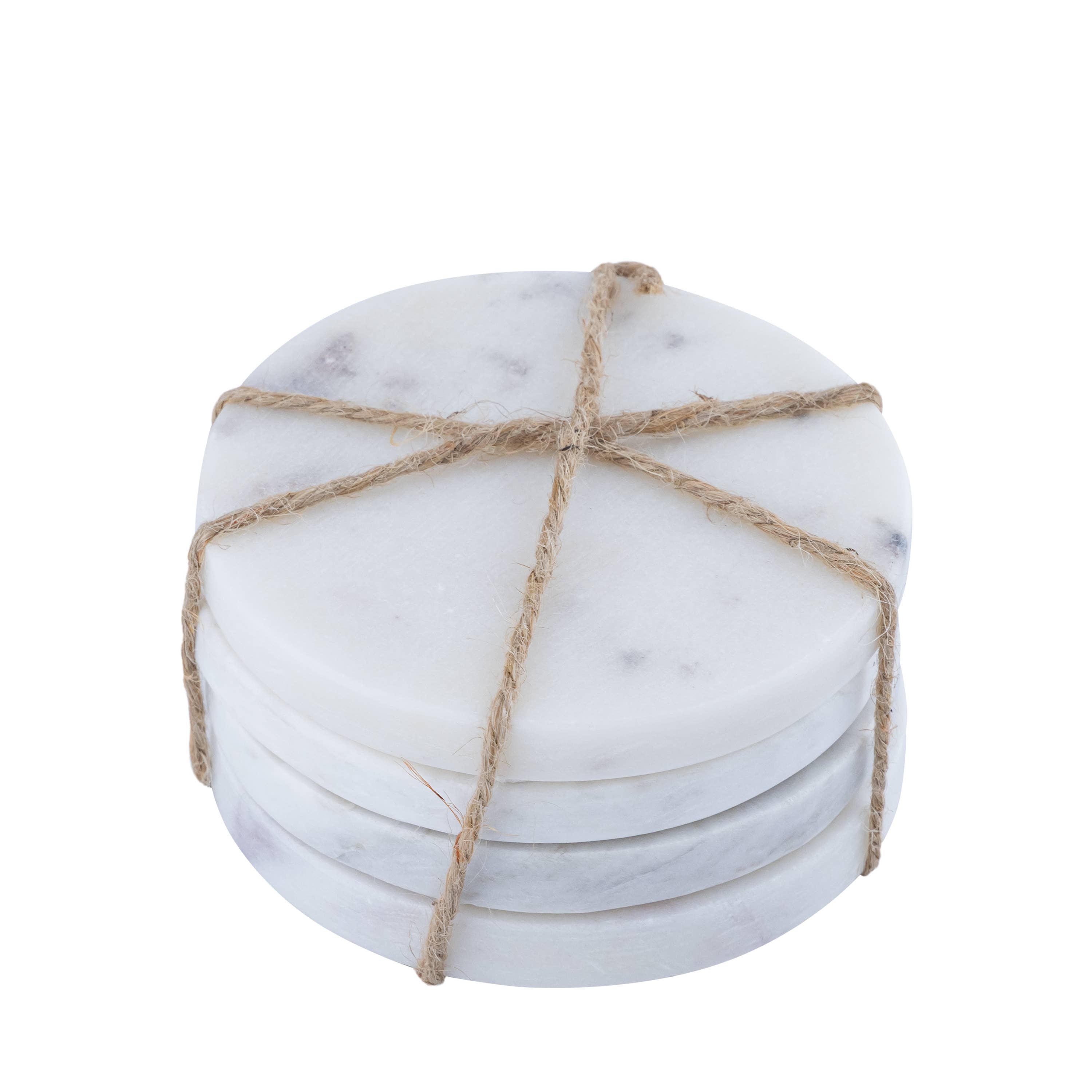 BIDKhome - Wholesale Coasters - Set of 4 Marble Round Coasters7