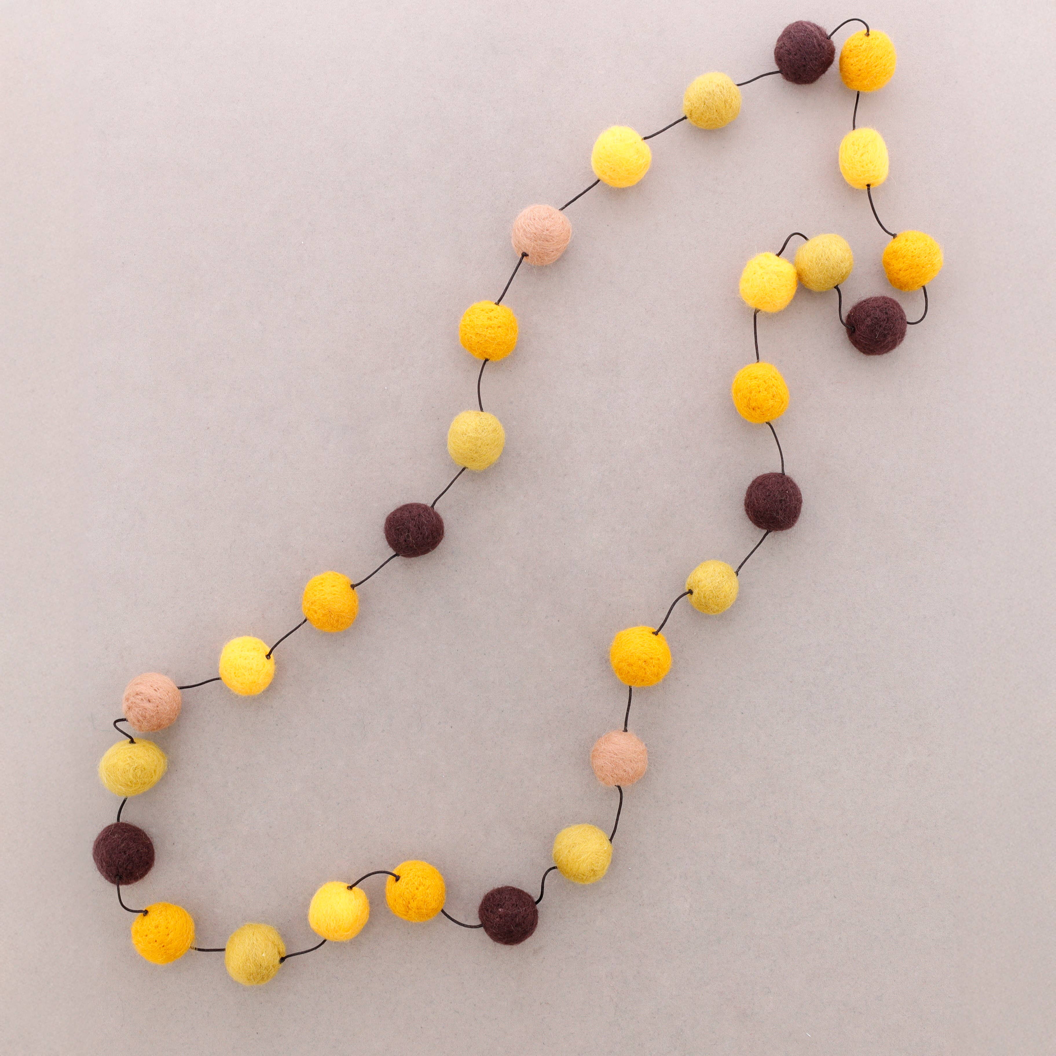 Sonata - Wholesale Snap Jewelry - Long Wool Ball Necklace3