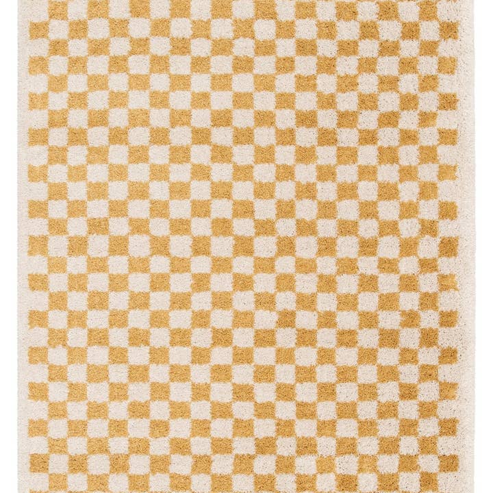 Tappeto a quadri CHECKERS morbido e confortevole a pelo alto per la vendita all'ingrosso da parte di AFK Living