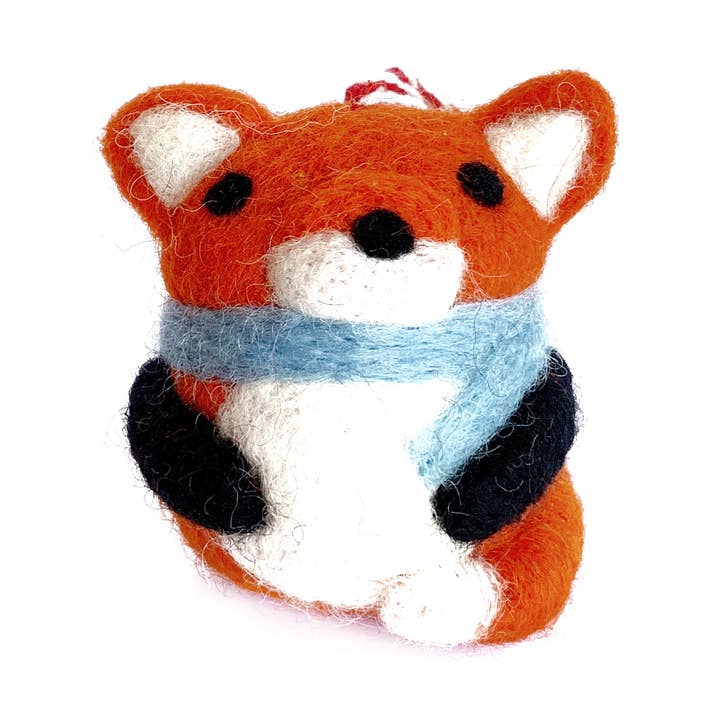 Fox Tufted Wool Christmas Ornament for wholesale by Ornaments 4 Orphans