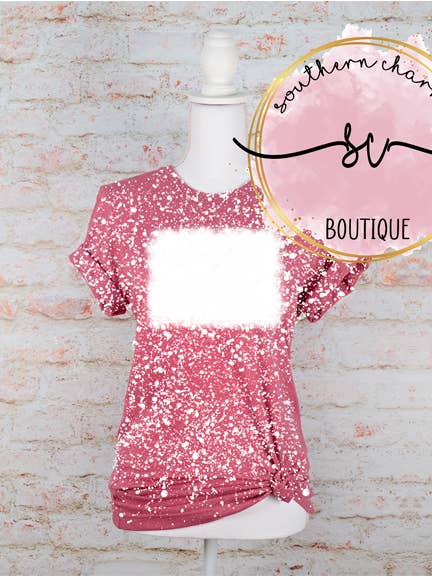 Heather Raspberry Blank Bleached Tees for wholesale by Southern Charm Boutique