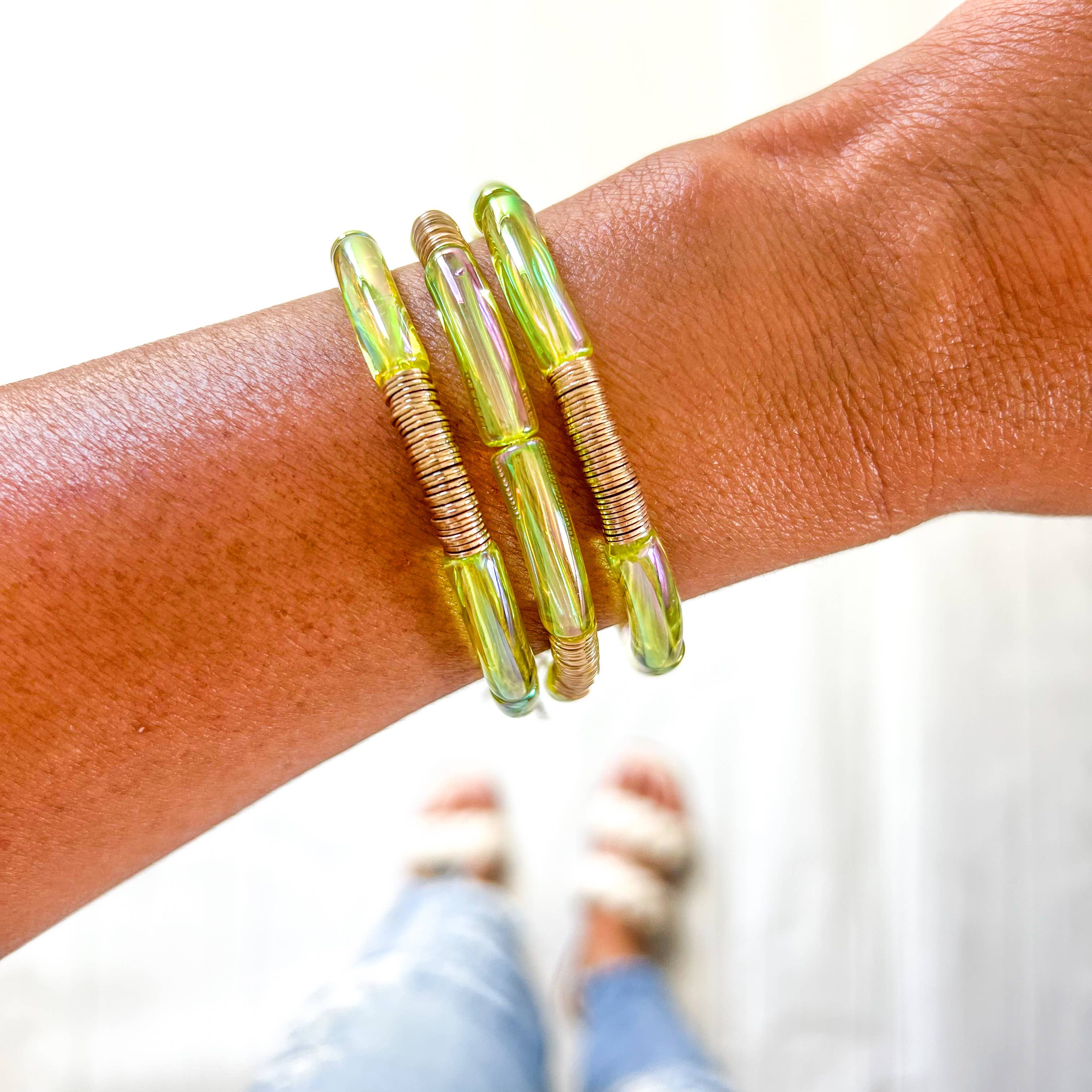 Savvy Bling - Wholesale Beaded Bracelet - Metallic Tube Bracelets85