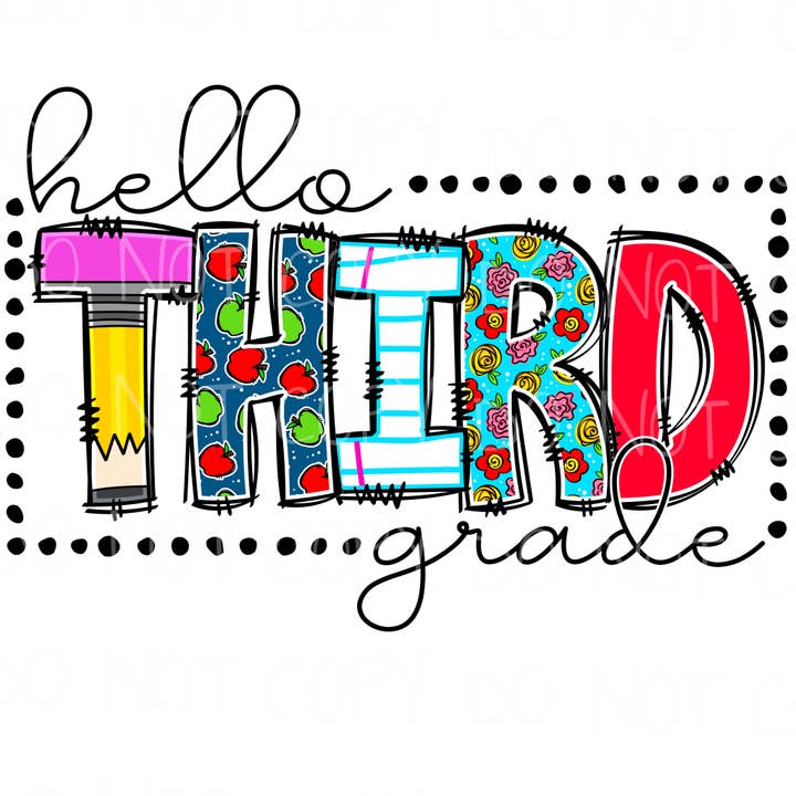 Hello Third Grade Transfer Sheet for wholesale by PLT Wholesale