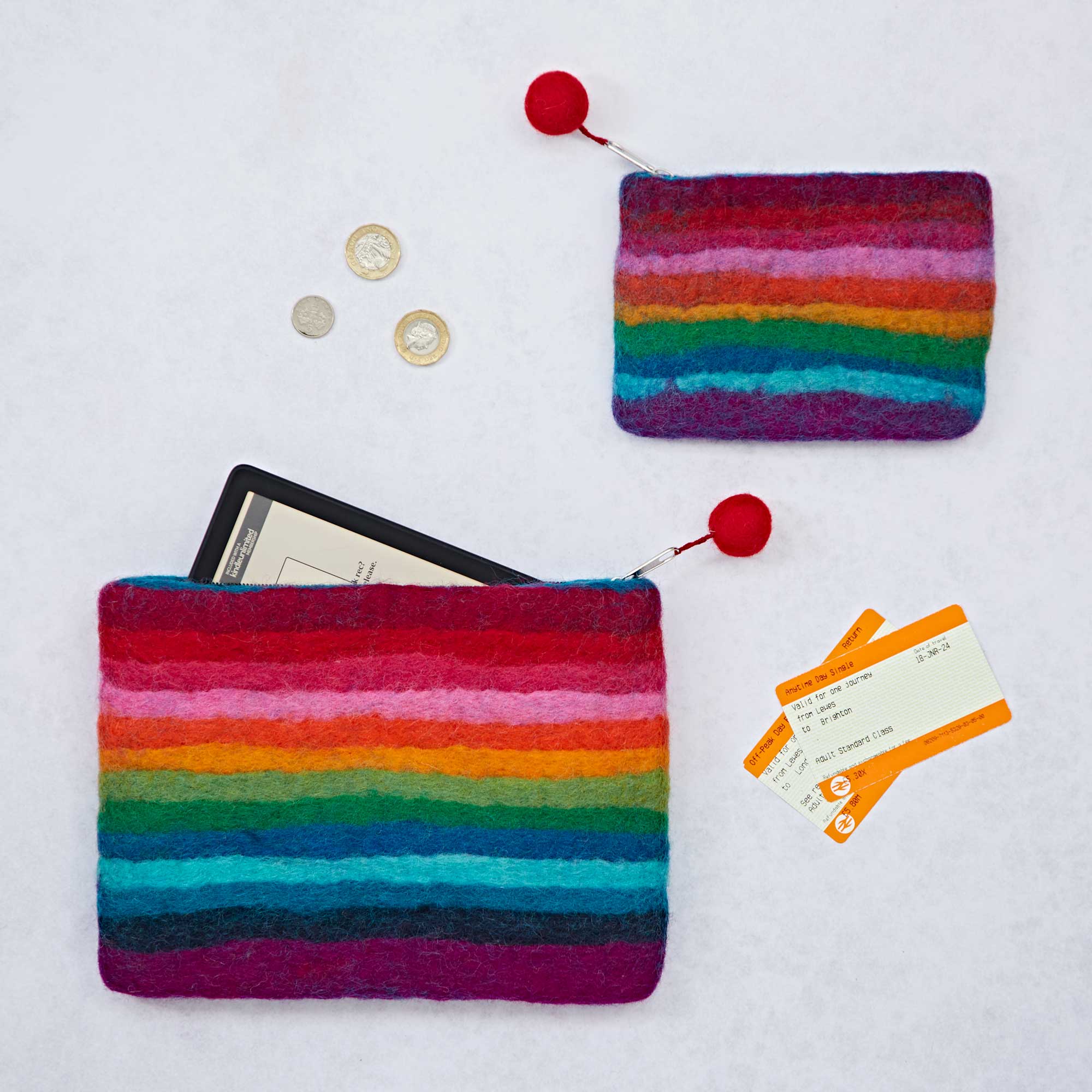 The Paper High Gift Company Limited - Wholesale Pouch - Women's - Felt Rainbow Pouch0