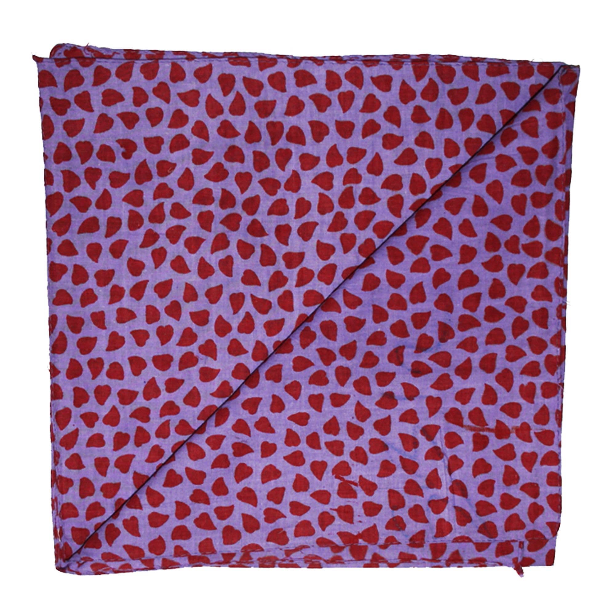 Tribal Trade GmbH - Wholesale Bandana - Women's - Bandana scarf hearts purple red square headscarf11