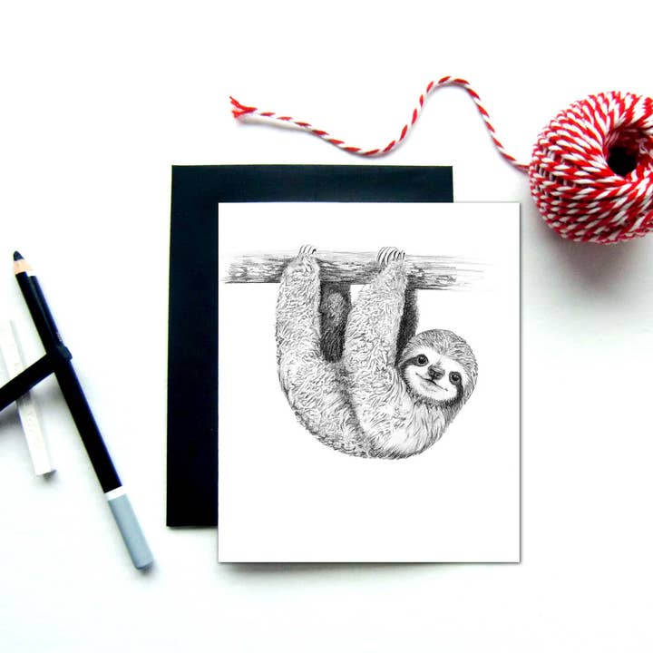 LE NID atelier - Wholesale Everyday Greeting Card - Funny Sloth Greeting Card
