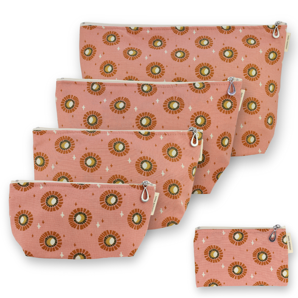 Dana Herbert – bolsa de maquilhagem e cosméticos por atacado – Conjunto de Bolsas de Maquilhagem - S, M, L, XL + Moeda (Poupe $4,75)11