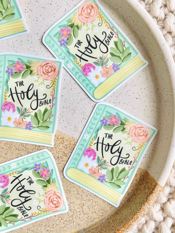 Holy Bible Floral Sticker for wholesale by Makerie Day
