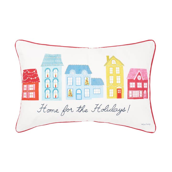 SALE Christmas Village Holiday Pillow for wholesale by C&F Home