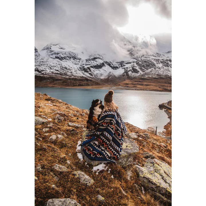 Blue SackCloth+Ashes Atlas Ridgeline Blanket for wholesale on Faire2