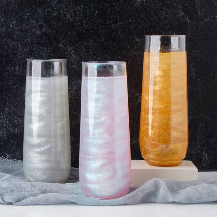 Sweets Indeed - Wholesale Cocktail Mix/Syrup - New Year Edible Glitter 3 Pack - Silver, Gold, Iridescent