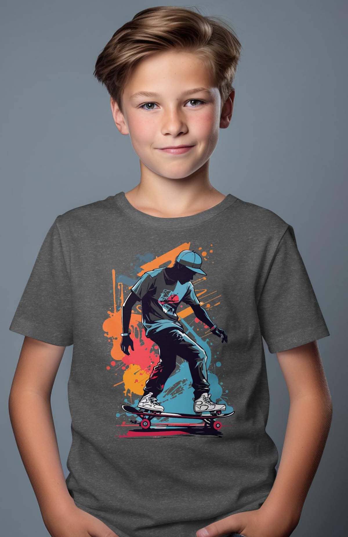 IALD - Wholesale T-Shirt - Kids - Boy's Round Neck T-Shirt | skateman3