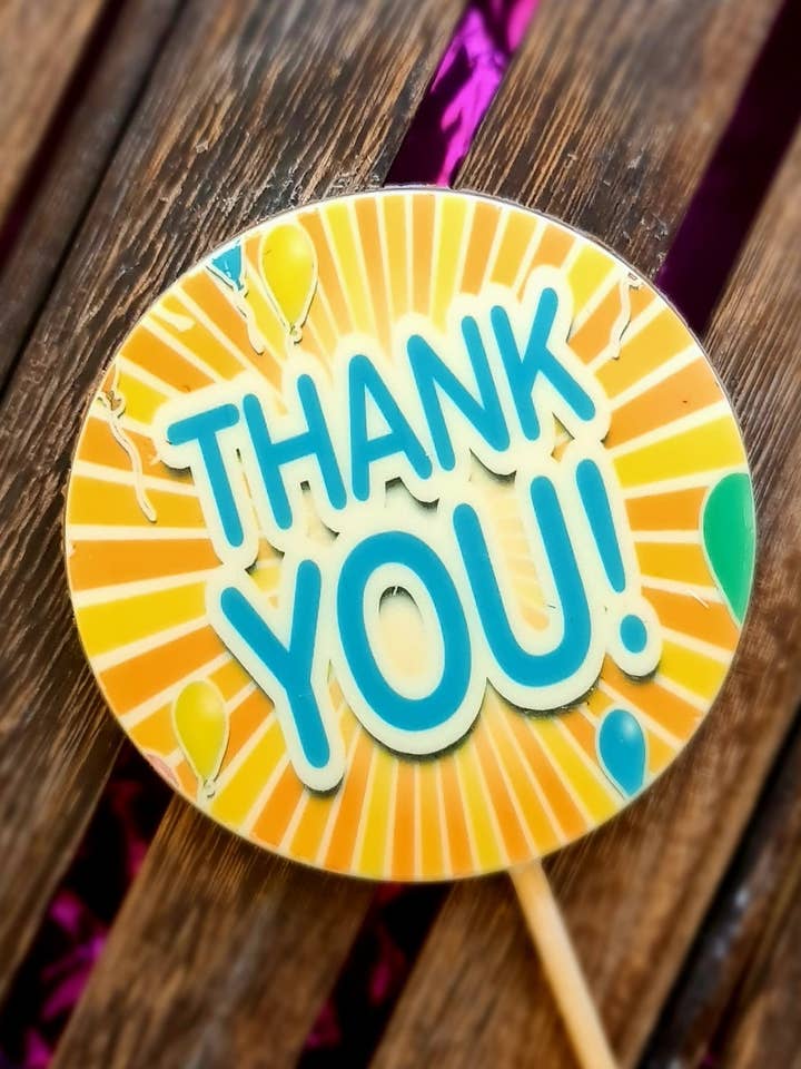 Thank you lollipop for wholesale by Cwtsh Chocolate