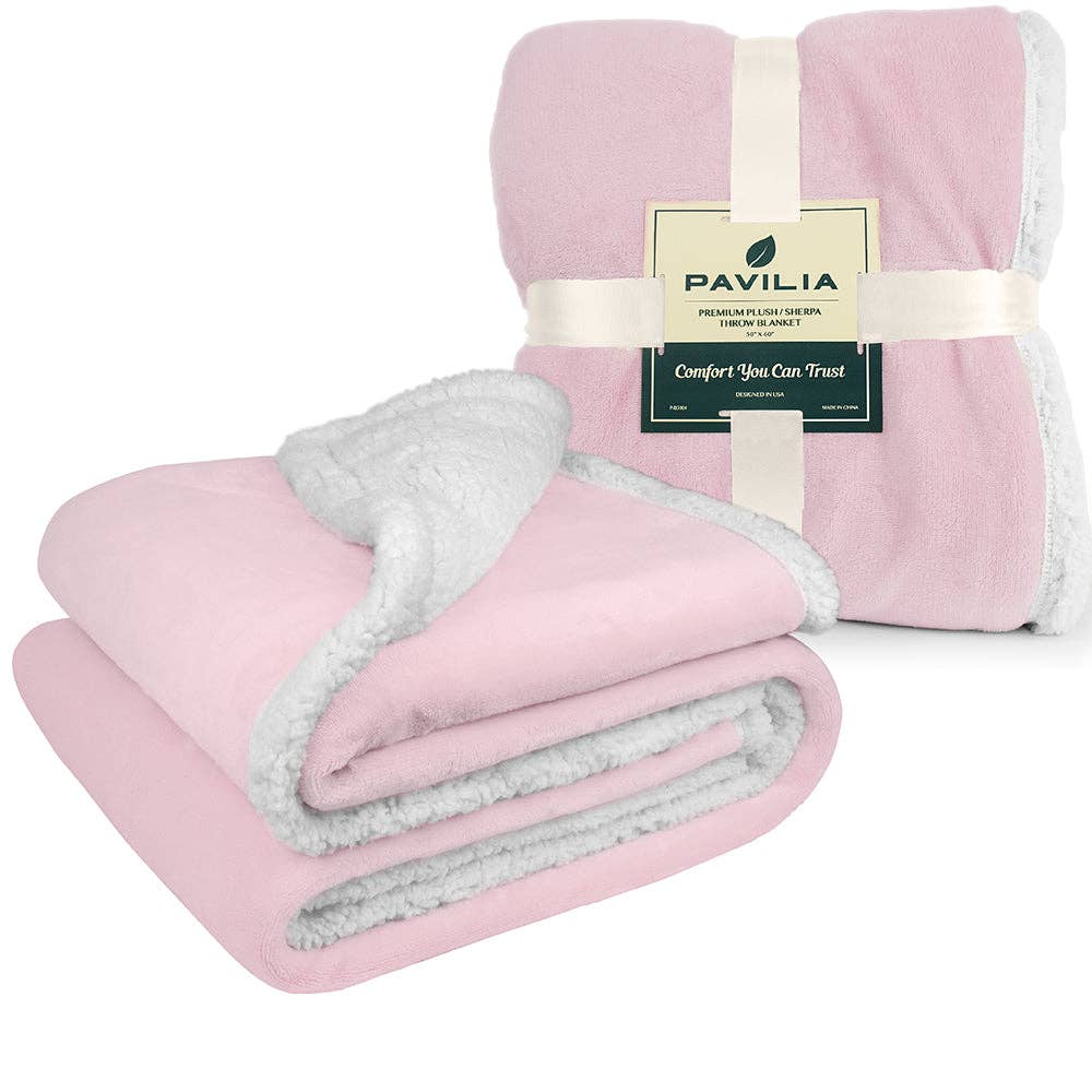 Pavilia – Manta para sofá por atacado – Cobertor Premium Sherpa Fleece67