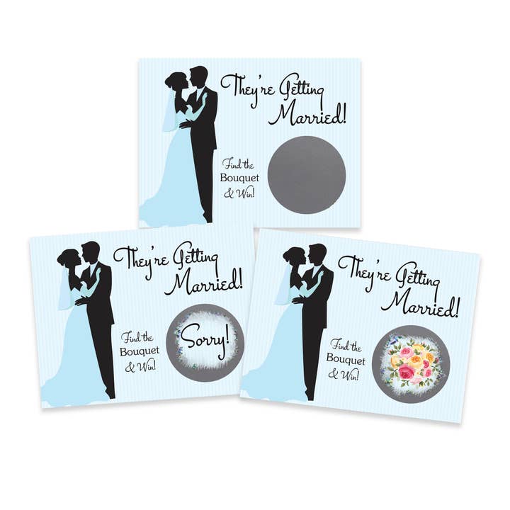 My Scratch Offs - Vente Jeux de cartes - Paquet de 50 cartes de mariage à gratter pour une fête nuptiale