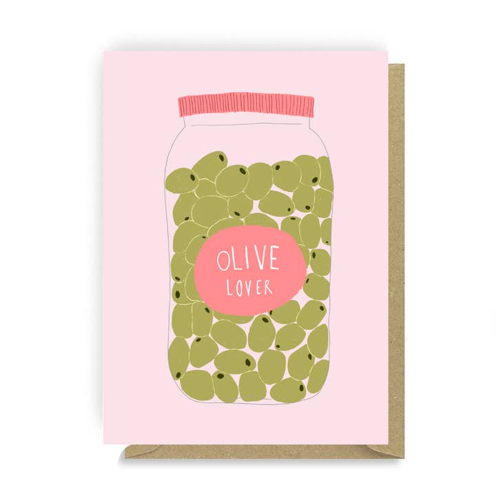 Olive Lover - Blank A6 Gratitude Card for wholesale by Olive and Clive