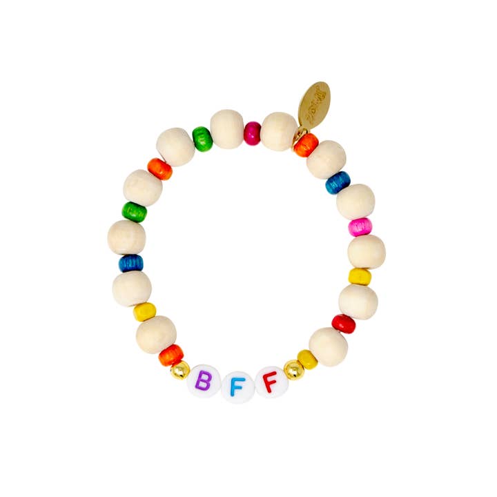 ZOMI GEMS – wholesale Pärlarmband – Barn – ”BFF” trä pärla armband torn