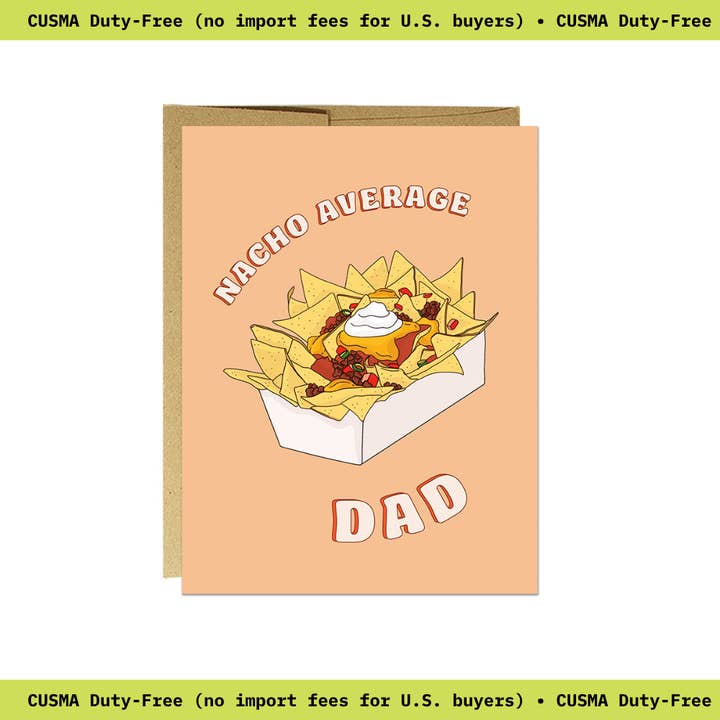 Nacho Gennemsnitlig far | Fars dag-kort for engroshandel hos Party Mountain Paper co.