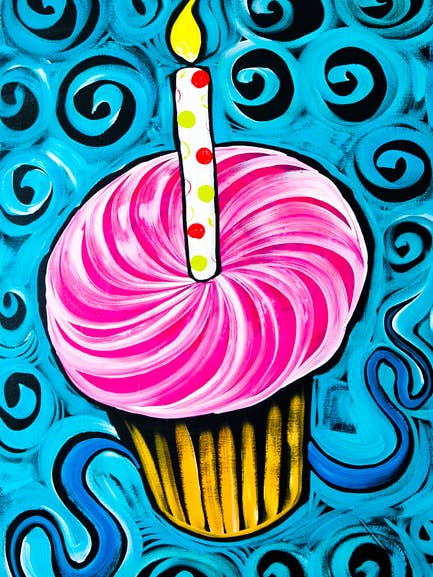 Cupcake On Blue by Ben Mann Poster Print for wholesale by Keep Calm Collection