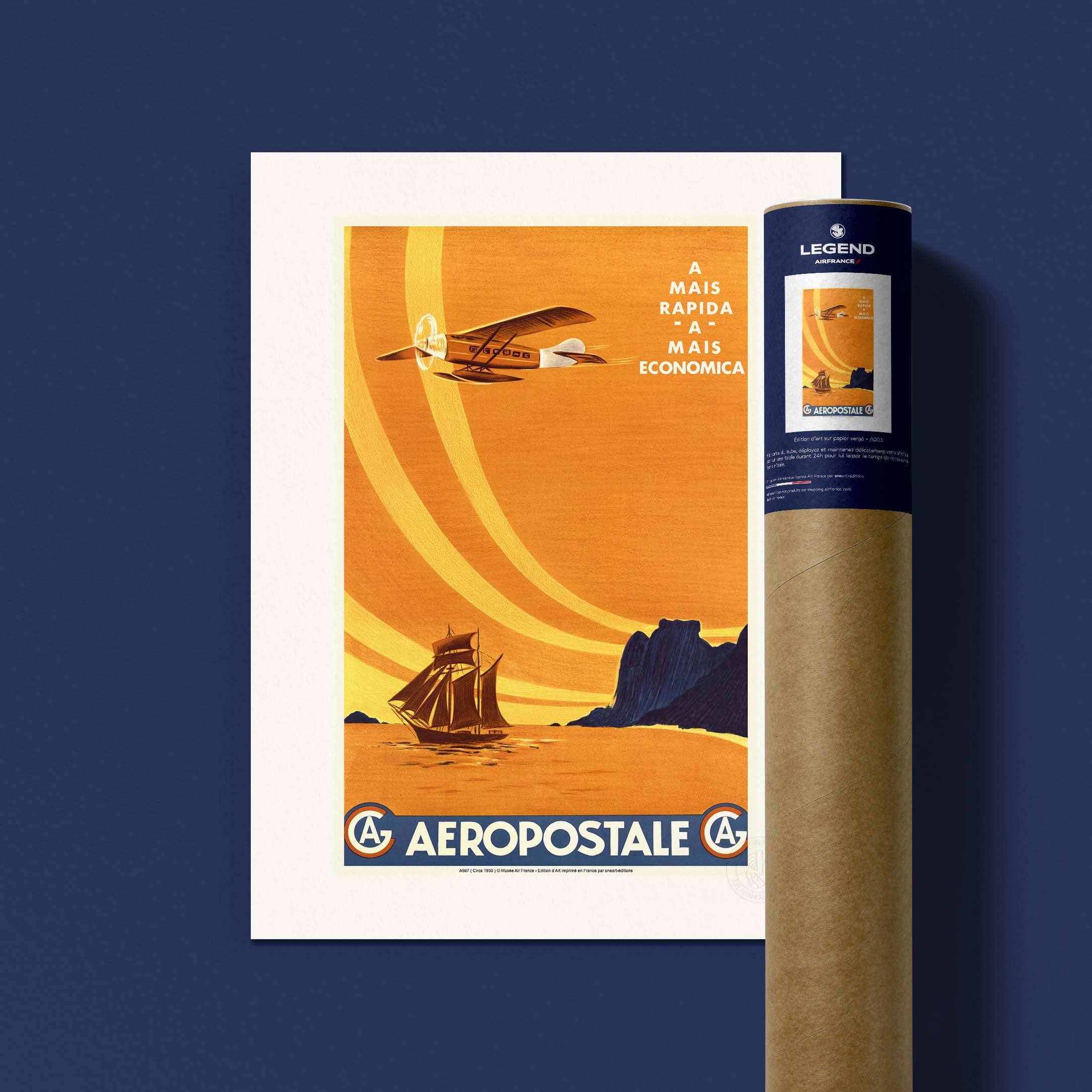 Oneart - Wholesale Poster - Air France Aéropostale Poster / The Fastest - AFL05670