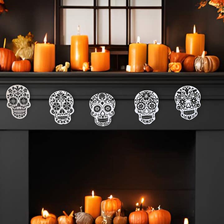 Dag van de Doden Sugar Skull Garland voor wholesale door The Creative Garland Company