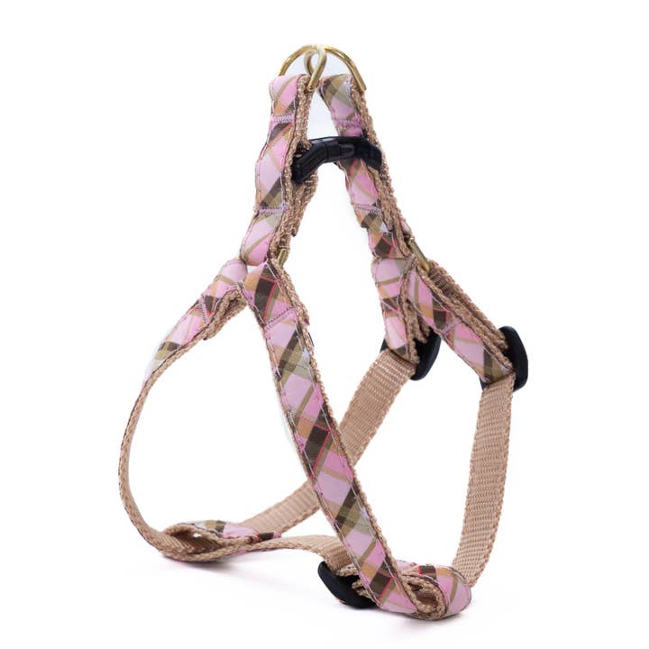 Pink Plaid Small Breed Dog Harness for wholesale by Up Country, Inc.