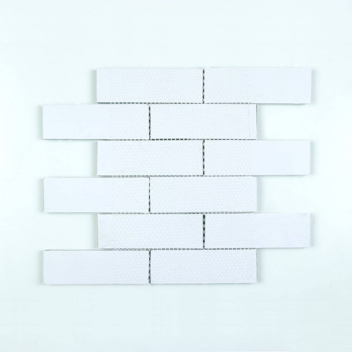 WS Tiles - Wholesale Wall Tile - 2" x 6" Foil Glass Mosaic Subway Tile, Backsplash for Kitchen and Bathroom - 5 Square Feet Per Carton - Foil Silver and Aqua Blue1