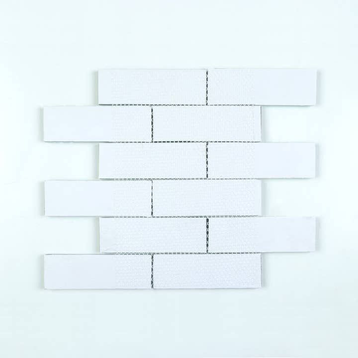 WS Tiles - Wholesale Wall Tile - 2" x 6" Foil Glass Mosaic Subway Tile, Backsplash for Kitchen and Bathroom - 5 Square Feet Per Carton - Foil Silver and Aqua Blue1