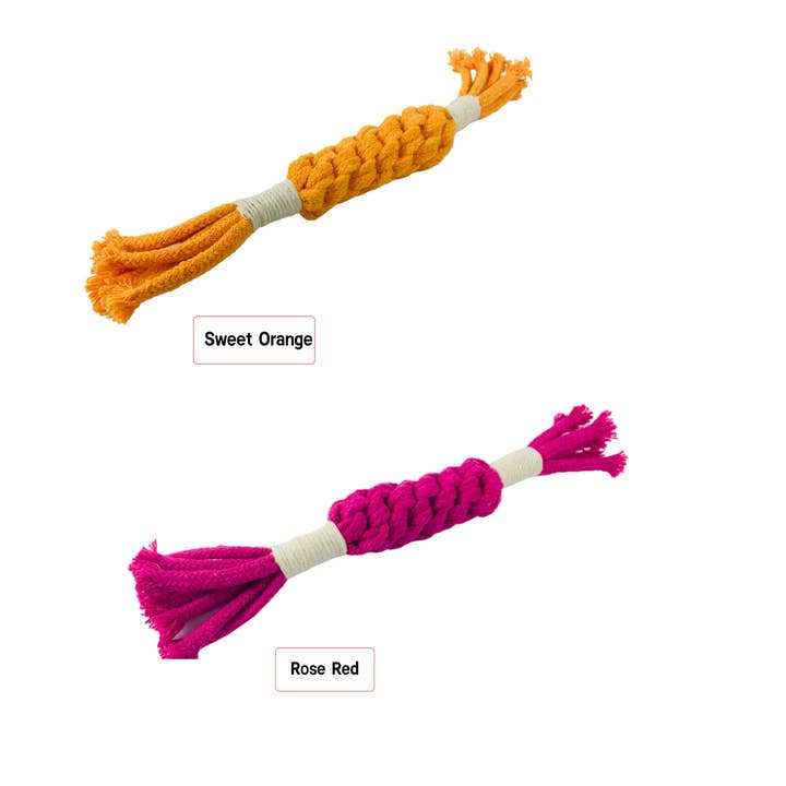 Knotty Pawz Handcraft Pets Toys - Wholesale Pet Rope Toy - Dog - Handmade Sustainable Macrame Candy Dog Rope Toy 12 color