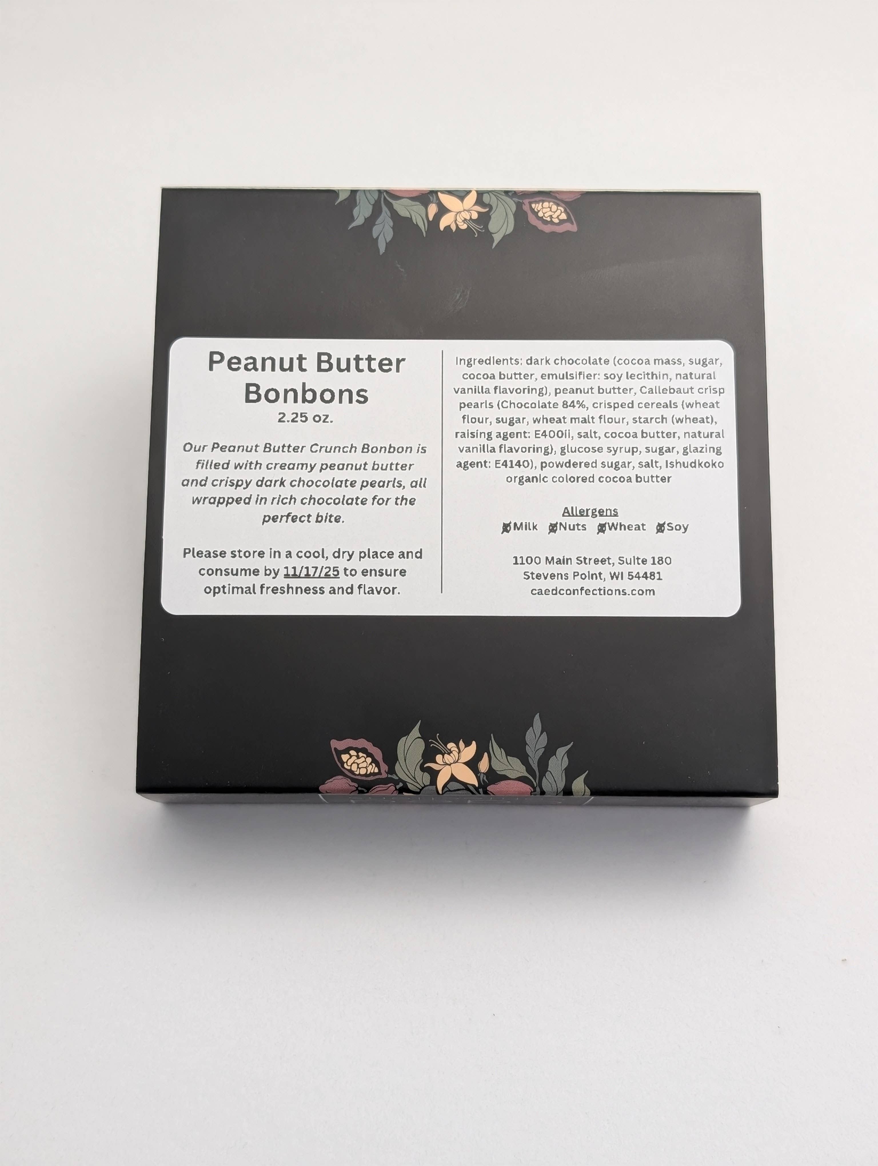 Caed Confections - Wholesale Chocolate Box - Peanut Butter Crunch Bonbons1