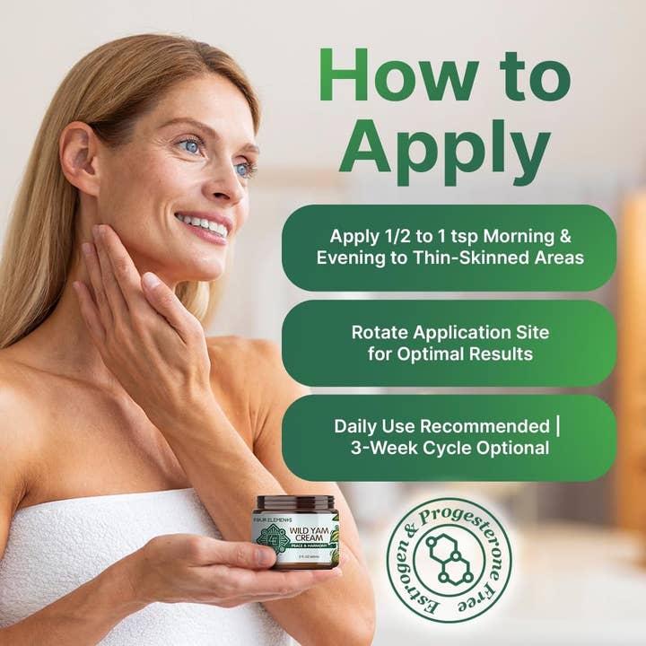 Four Elements Organic Herbals - Vendita all'ingrosso Crema idratante viso - **EDIZIONE LIMITATA** Crema Wild Yam Pace & Armonia4