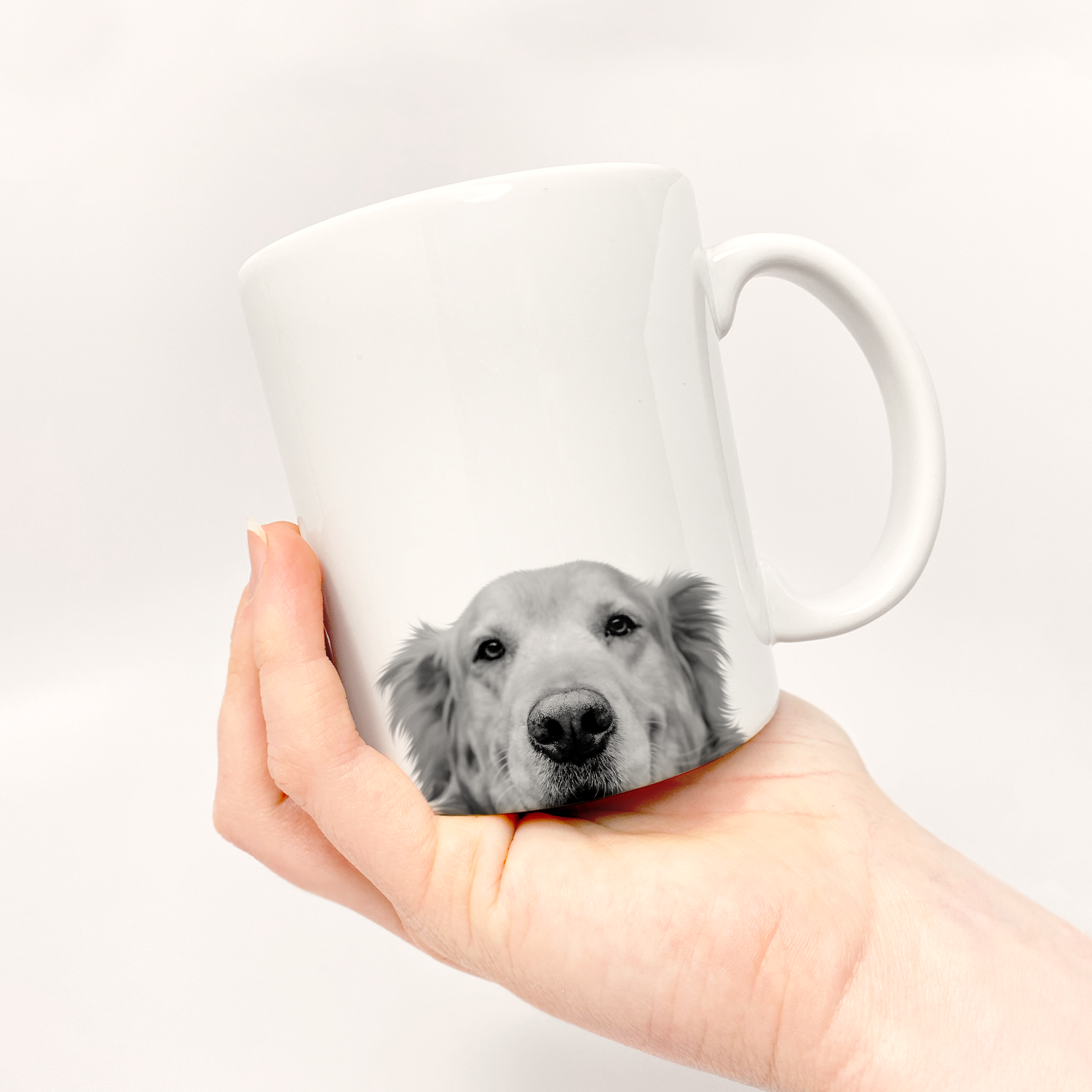 Perkie Prints - Wholesale Coffee Mug - Peeking Golden Retriever 1 Mug3