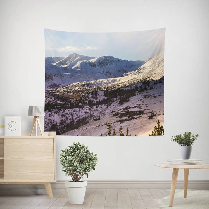 Shadow of the Mountain microvezel wandtapijt voor wholesale door lostkatphoto