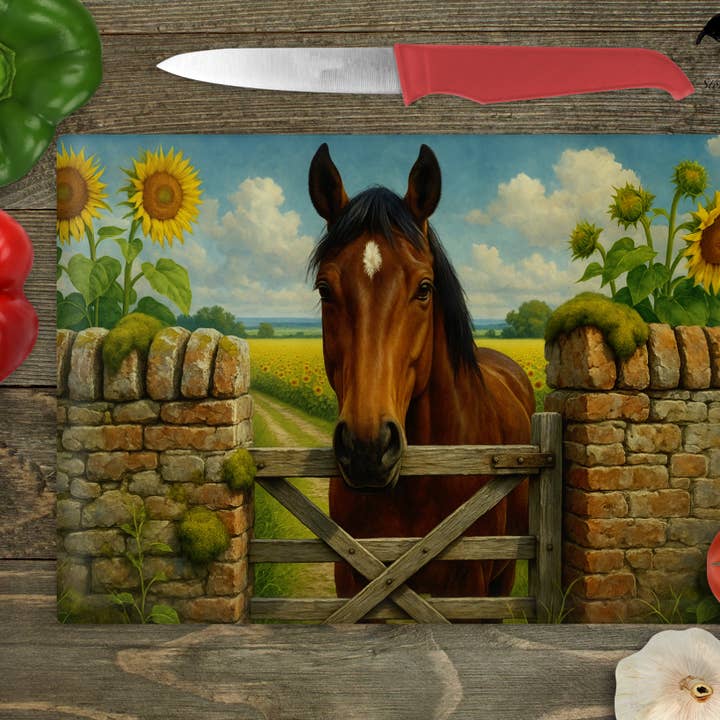 Häst Glas Skärbräda - 10 designer - 2 storlekar för wholesale av Storms Style