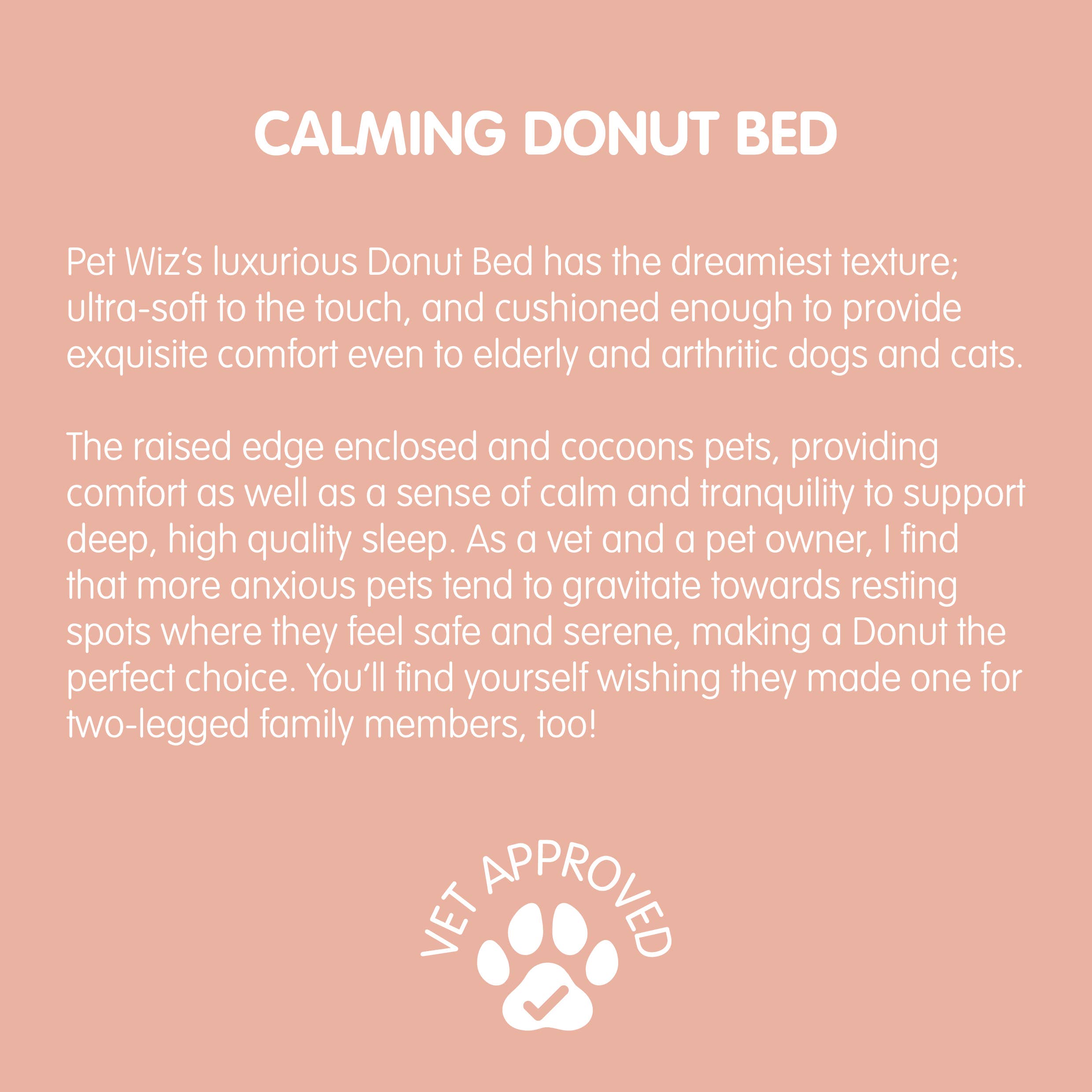 Pet Wiz - Venta al por mayor Cama - Gatos y perros - Cama Donut Suave y Calmante - Calidad Premium para Perros y Gatos14